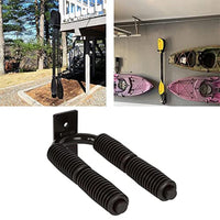Support mural en aluminium pour pagaie de kayak Garvee Sport, compatible avec canoë, SUP et autres embarcations. Installation facile et stable dans un garage. Gain de place.