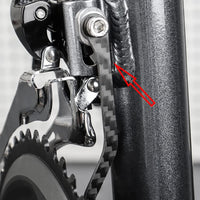 Guide-chaîne Garvee ultraléger en fibre de carbone pour vélos de route et VTT, léger et robuste, noir.