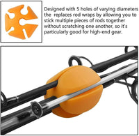 Ensemble de 6 sangles de porte-cannes en silicone jaune Garvee pour la pêche à la mouche, légères et robustes, pour l'extérieur