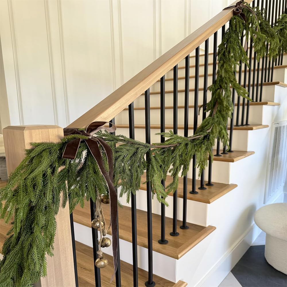 Décoration de Noël en pin GARVEE, 200 cm, vert réaliste, en PVC durable, pour la maison, les mariages et Noël