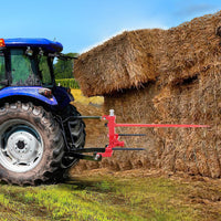 Garvee fourche à foin 124 cm, charge 1 361 kg, acier à ressort, revêtement en poudre, pour tracteur et agriculture