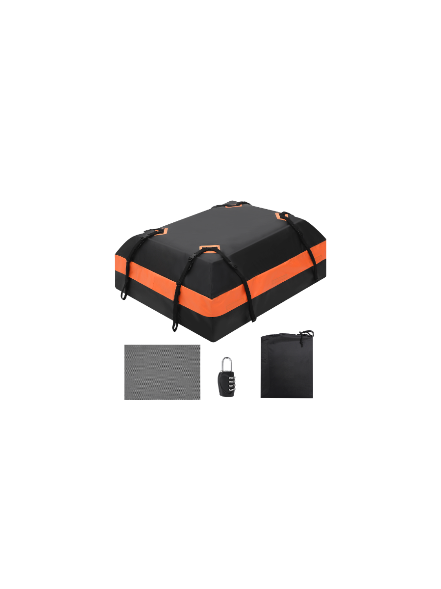 Garvee sacoche de toit voiture 595 L, étanche, 8 sangles renforcées, 132 × 100 × 45 cm, noire, pour voyage