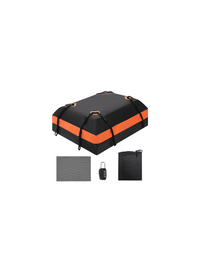 Garvee sacoche de toit voiture 595 L, étanche, 8 sangles renforcées, 132 × 100 × 45 cm, noire, pour voyage