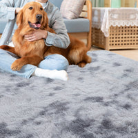 Tapis Garvee Shag à poils longs, moelleux et doux, en velours antidérapant, pour salon, chambre à coucher ou chambre d'enfant, gris clair, 80 x 150 cm