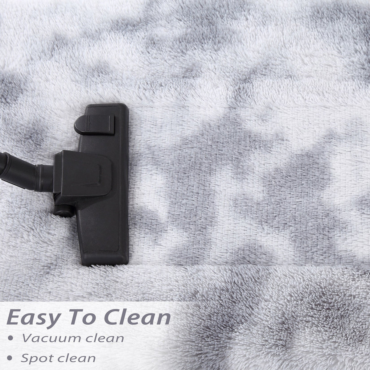 Tapis Garvee Shag à poils longs, moelleux et doux, en velours antidérapant, pour salon, chambre à coucher ou chambre d'enfant, gris clair, 80 x 150 cm