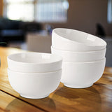 Garvee Lot de 8 Bols en Céramique Blanche 11 cm pour Cuisine et Repas, Empilable, Micro-ondes & Lave-vaisselle, Portion Contrôle