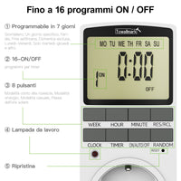Minuterie numérique programmable Garvee pour la maison et le bureau, 16 programmes de commutation, écran LCD, 16 A/3680 W, électronique