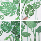 Stickers muraux Garvee Feuilles Tropicales Vertes, en PVC, amovibles et imperméables, pour chambres d'enfants et chambres de bébés