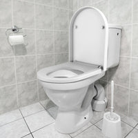 Garvee Abattant WC forme D avec fermeture douce, blanc, matériau urée Duroplast antibactérien, siège de toilette résistant pour salle de bain