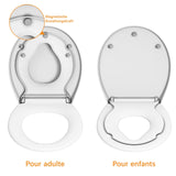 Le siège Garvee à fermeture amortie évite les claquements bruyants. Fabriqué en polypropylène épais et robuste. Système de fixation rapide pour un nettoyage facile. Fixation magnétique pour sièges auto enfant. Installation facile grâce aux vis fournies.