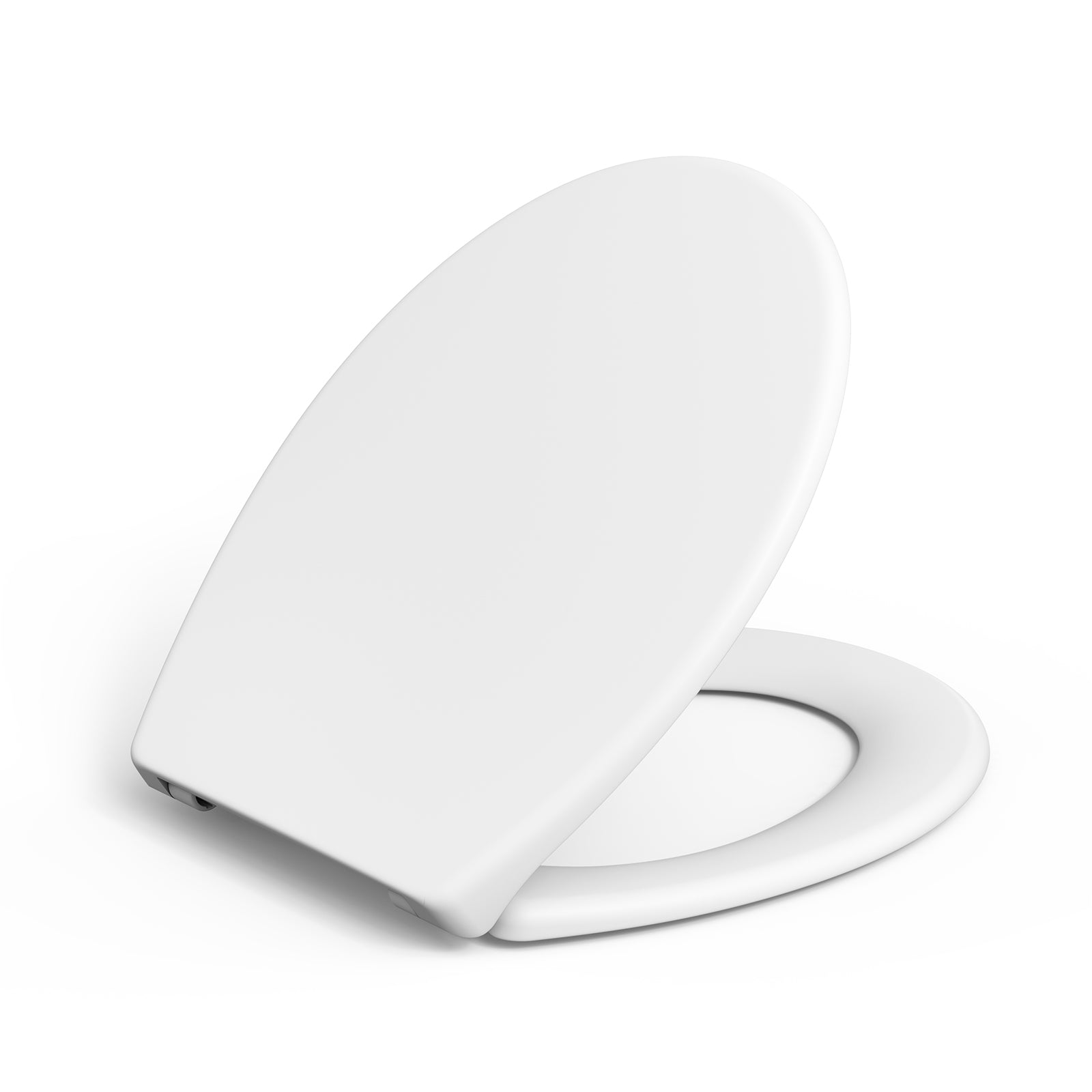 Abattant de toilettes Garvee avec mécanisme de fermeture amortie, fonction de démontage rapide, ovale, blanc, antibactérien, installation facile