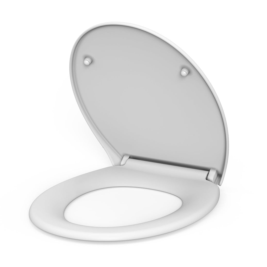Garvee Abattant de toilettes avec mécanisme de fermeture amortie, fonction de démontage rapide, ovale, blanc, antibactérien, installation facile