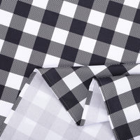 Nappe d'extérieur carrée Garvee à carreaux Buffalo, imperméable, en polyester, 52 x 52 cm, noir et blanc, style rustique