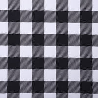 Nappe d'extérieur carrée Garvee à carreaux Buffalo, imperméable, en polyester, 52 x 52 cm, noir et blanc, style rustique