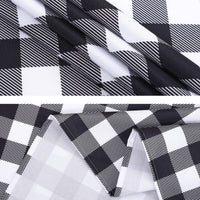 Nappe d'extérieur carrée Garvee à carreaux Buffalo, imperméable, en polyester, 52 x 52 cm, noir et blanc, style rustique