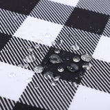 Nappe d'extérieur carrée Garvee à carreaux Buffalo, imperméable, en polyester, 52 x 52 cm, noir et blanc, style rustique