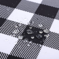 Nappe d'extérieur carrée Garvee à carreaux Buffalo, imperméable, en polyester, 52 x 52 cm, noir et blanc, style rustique