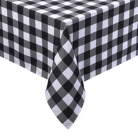 Nappe d'extérieur carrée Garvee à carreaux Buffalo, imperméable, en polyester, 52 x 52 cm, noir et blanc, style rustique