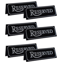 Garvee Lot de 6 panneaux de table réservés en acrylique - Imperméables et résistants - Pour restaurants et mariages - 20 x 7 cm - Transparents