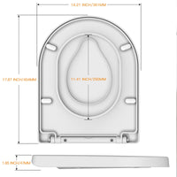 Abattant de toilettes Garvee avec siège enfant intégré, fermeture amortie, démontage rapide, fixation inaltérable, nettoyage facile - Abattant de toilettes blanc en forme de D avec siège enfant, pour toute la famille