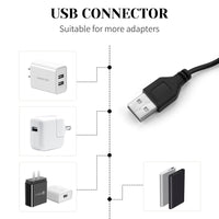 Pompe à air pour aquarium GARVEE Mini USB avec double diffuseur pour poissons d'intérieur et d'extérieur, silencieuse, portable, tube en silicone
