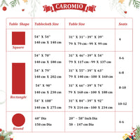 Nappe de Noël Garvee, imperméable et infroissable, 152 cm, rouge, pour la décoration de table intérieure et extérieure