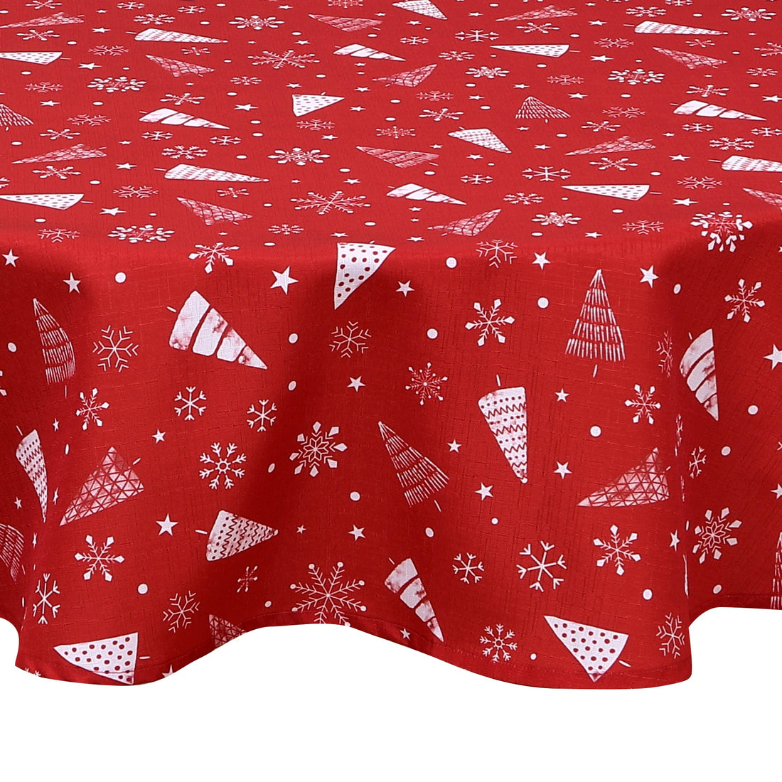 Nappe de Noël Garvee, imperméable et infroissable, 152 cm, rouge, pour la décoration de table intérieure et extérieure