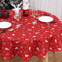 Nappe de Noël Garvee, imperméable et infroissable, 152 cm, rouge, pour la décoration de table intérieure et extérieure