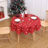 Nappe de Noël Garvee, imperméable et infroissable, 152 cm, rouge, pour la décoration de table intérieure et extérieure