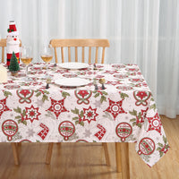 Nappe de Noël Garvee, en polyester déperlant, résistant à l'huile et aux taches, rectangulaire, 52 x 79 cm, rouge, pour une utilisation intérieure et extérieure, décoration festive