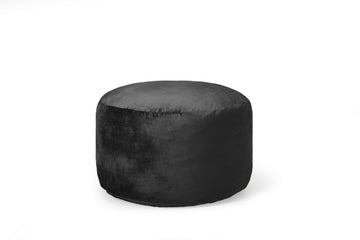 Pouf Garvee de 120 cm en mousse à mémoire de forme pour adultes, grand format, style canapé, housse amovible en microfibre, noir, idéal pour le salon