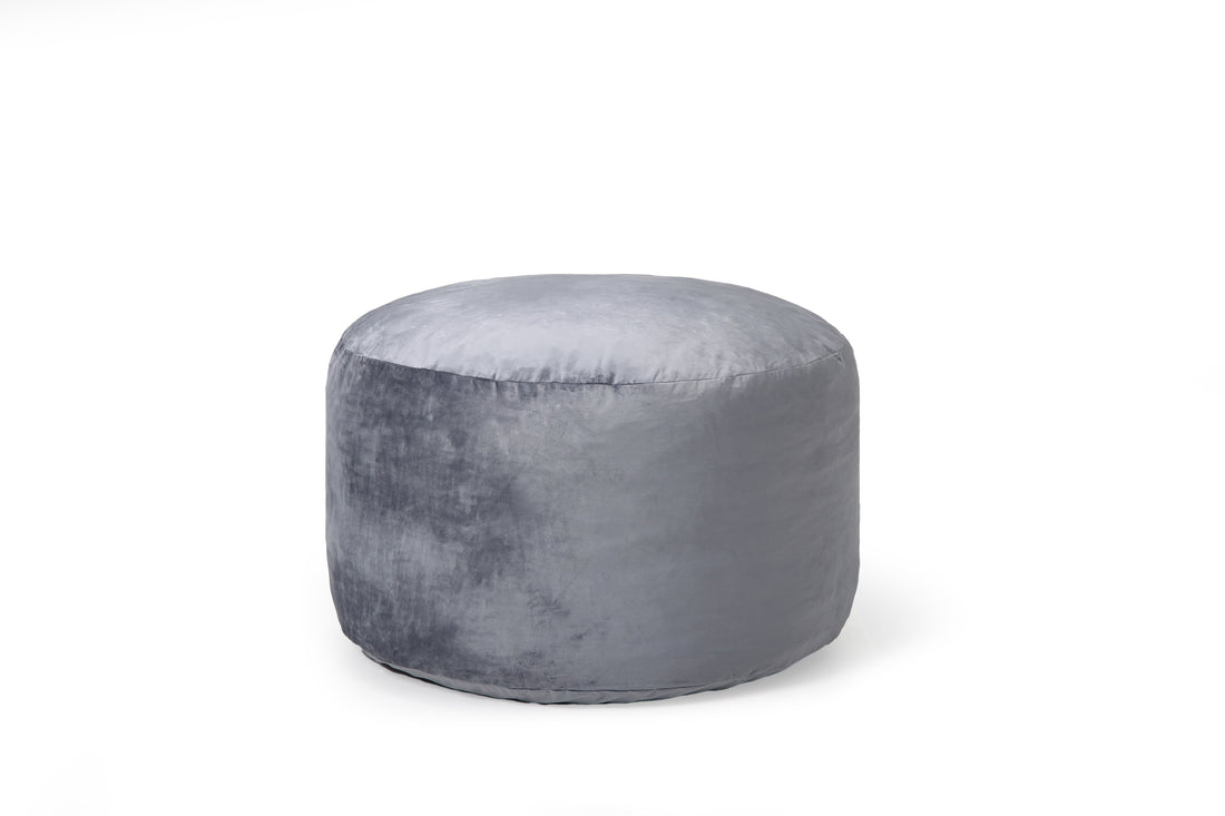 Pouf Garvee de 120 cm en mousse à mémoire de forme, grand format, style canapé, housse douce en microfibre, amovible, gris, pour le salon et la détente
