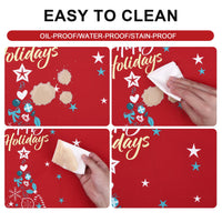 Chemin de table rond Garvee pour Noël, imperméable et lavable, décoratif pour la cuisine et les fêtes.