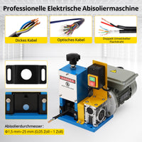 Machine à dénuder les câbles GARVEE, diamètre de dénudage 1,5-25 mm, machine à dénuder électrique, vitesse de dénudage 18 m/min, outil professionnel de dénudage de câbles pour le recyclage des fils de cuivre