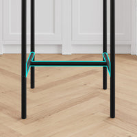 Garvee Lot de 2 tabourets de bar hauteur comptoir, cuir PU noir, dossier ergonomique rembourré, repose-pieds, montage facile, pour îlot de cuisine