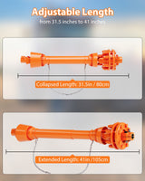 Garvee Arbre de transmission de prise de force 1-9,5 mm 6 cannelures avec embrayage à friction pour débroussailleuse et tondeuse, télescopique 109 - Orange