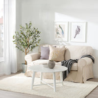 Garvee Olivier artificiel 130 cm en soie synthétique, tronc en bois naturel, fruits réalistes, montage facile, matériaux sûrs, déco intérieure maison et bureau
