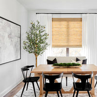 Garvee Olivier artificiel 150 cm en polyester et bois, pot avec mousse décorative, plante verte réaliste pour salon, bureau et décoration intérieure