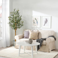 Garvee Olivier artificiel 150 cm en polyester et bois, pot avec mousse décorative, plante verte réaliste pour salon, bureau et décoration intérieure