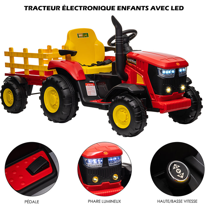 Tracteur jouet électrique pour enfant avec musique et fonction MP3