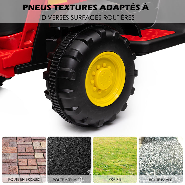 Tracteur jouet 12 V pour enfant avec batterie rechargeable
