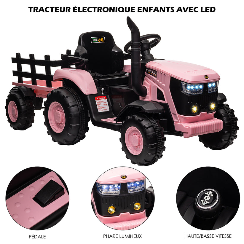 Tracteur jouet électrique pour enfant avec musique et fonction MP3