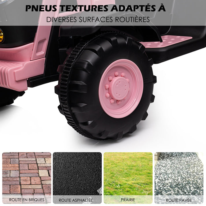 Tracteur jouet 12 V pour enfant avec batterie rechargeable