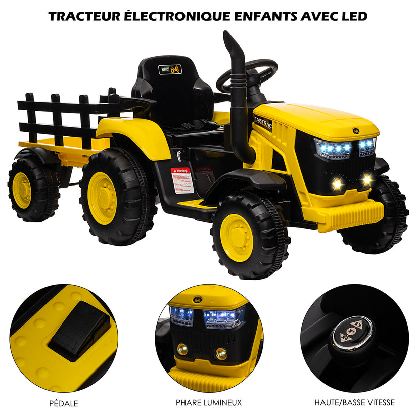 Tracteur jouet électrique pour enfant avec musique et fonction MP3