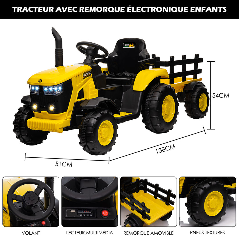 Tracteur électrique enfant GARVEE, idée cadeau pour enfant