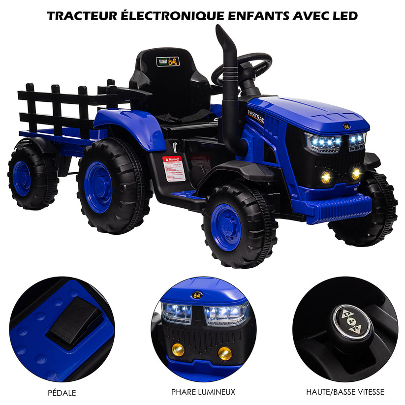 Tracteur jouet électrique pour enfant avec musique et fonction MP3