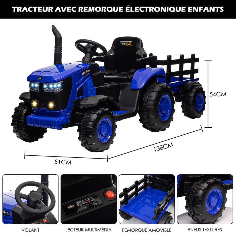 Tracteur électrique enfant GARVEE, idée cadeau pour enfant