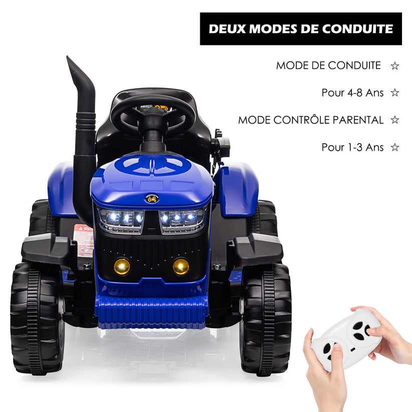 Tracteur électrique pour enfant avec remorque amovible