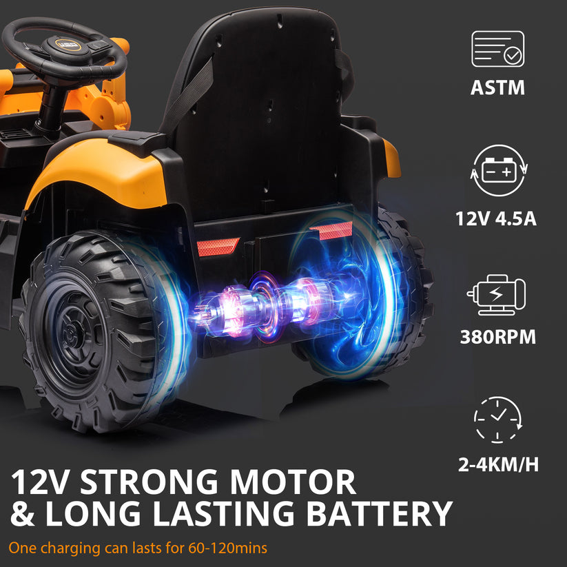 Excavatrice électrique pour enfants avec deux moteurs de 25 W