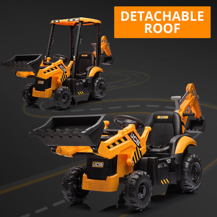 Véhicule électrique 4-en-1 pour enfants sous licence JCB